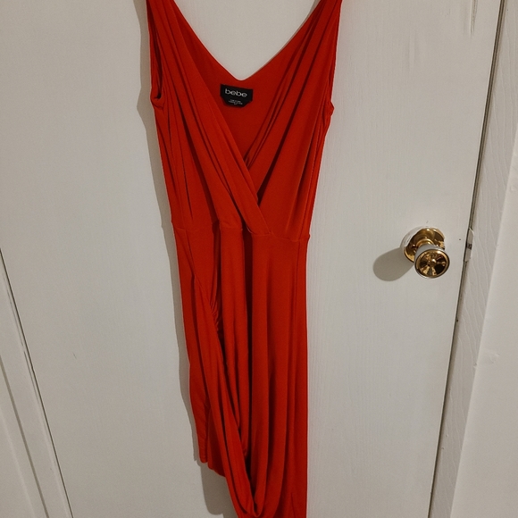 Red fancy dress with braided straps - Picture 1 of 2